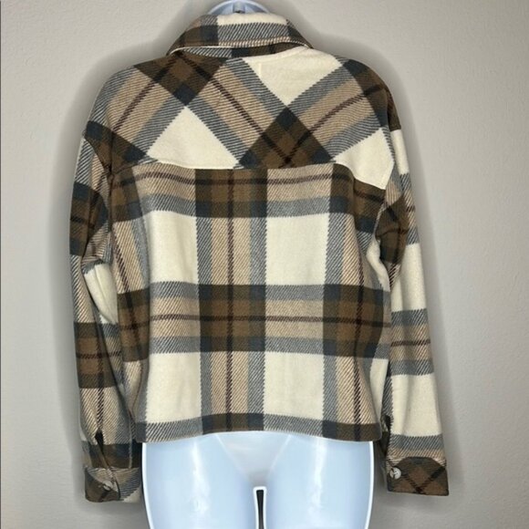 Altar'd State Cream and Brown Utility Jacket - Picture 3 of 3